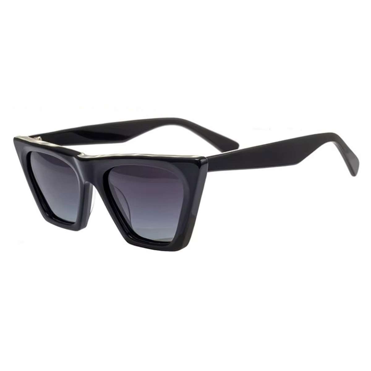Óculos de sol em acetato com armação em acetato fosco e lentes em nylon Óculos de sol em acetato com armação em acetato fosco e lentes em nylon