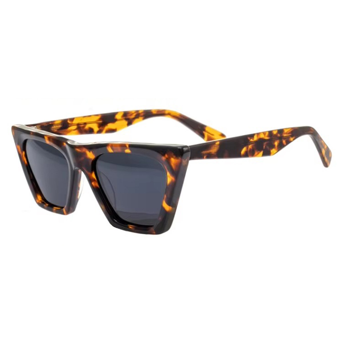 Óculos de sol em acetato com armação em acetato fosco e lentes em nylon
