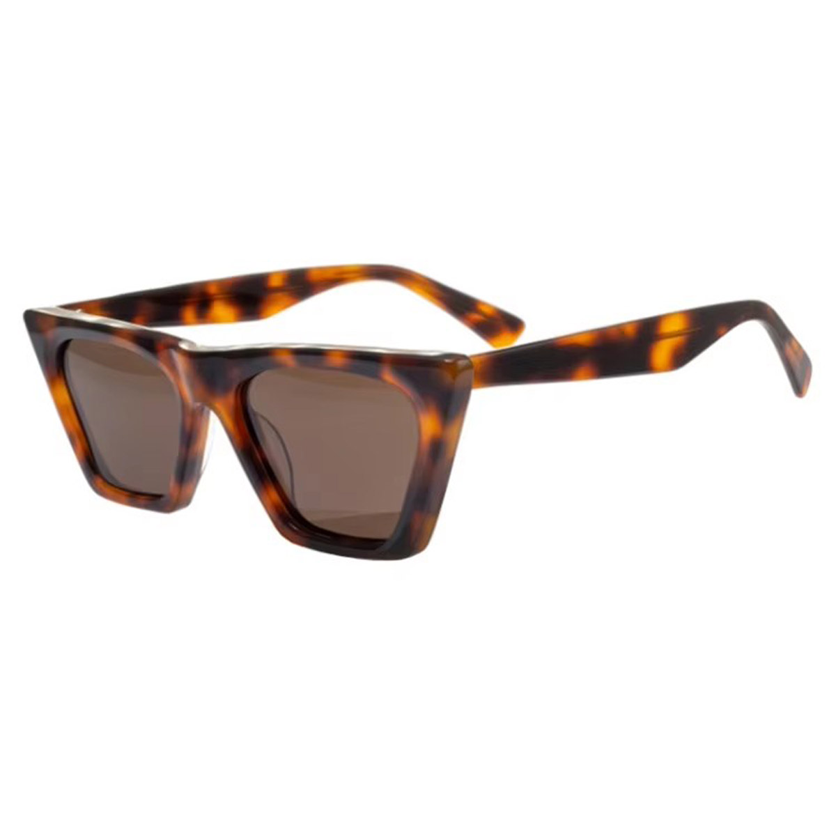 Óculos de sol em acetato com armação em acetato fosco e lentes em nylon Óculos de sol em acetato com armação em acetato fosco e lentes em nylon