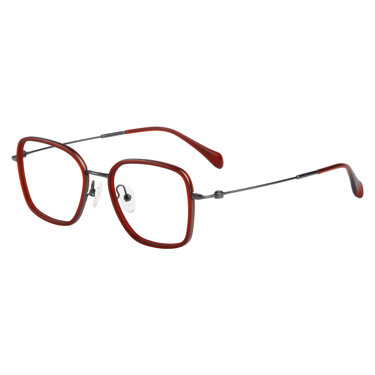 Óculos ópticos de acetato de titânio multicoloridos da moda japonesa Óculos ópticos de acetato de titânio multicoloridos da moda japonesa