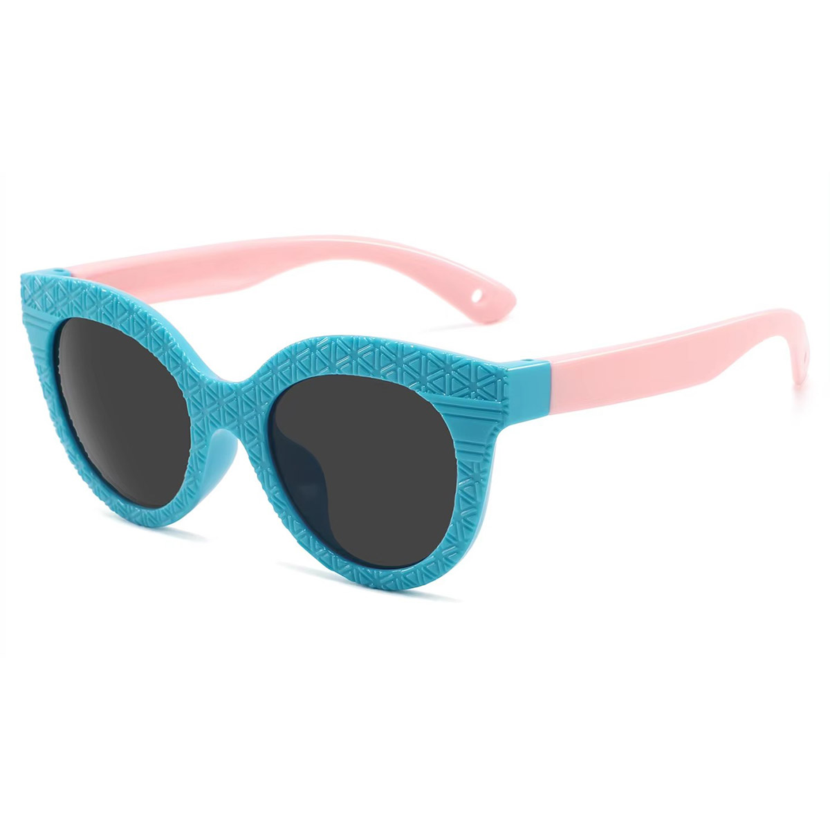 Óculos de sol infantis de armação redonda anti-UV polarizados de nylon e moda Óculos de sol infantis de armação redonda anti-UV polarizados de nylon e moda