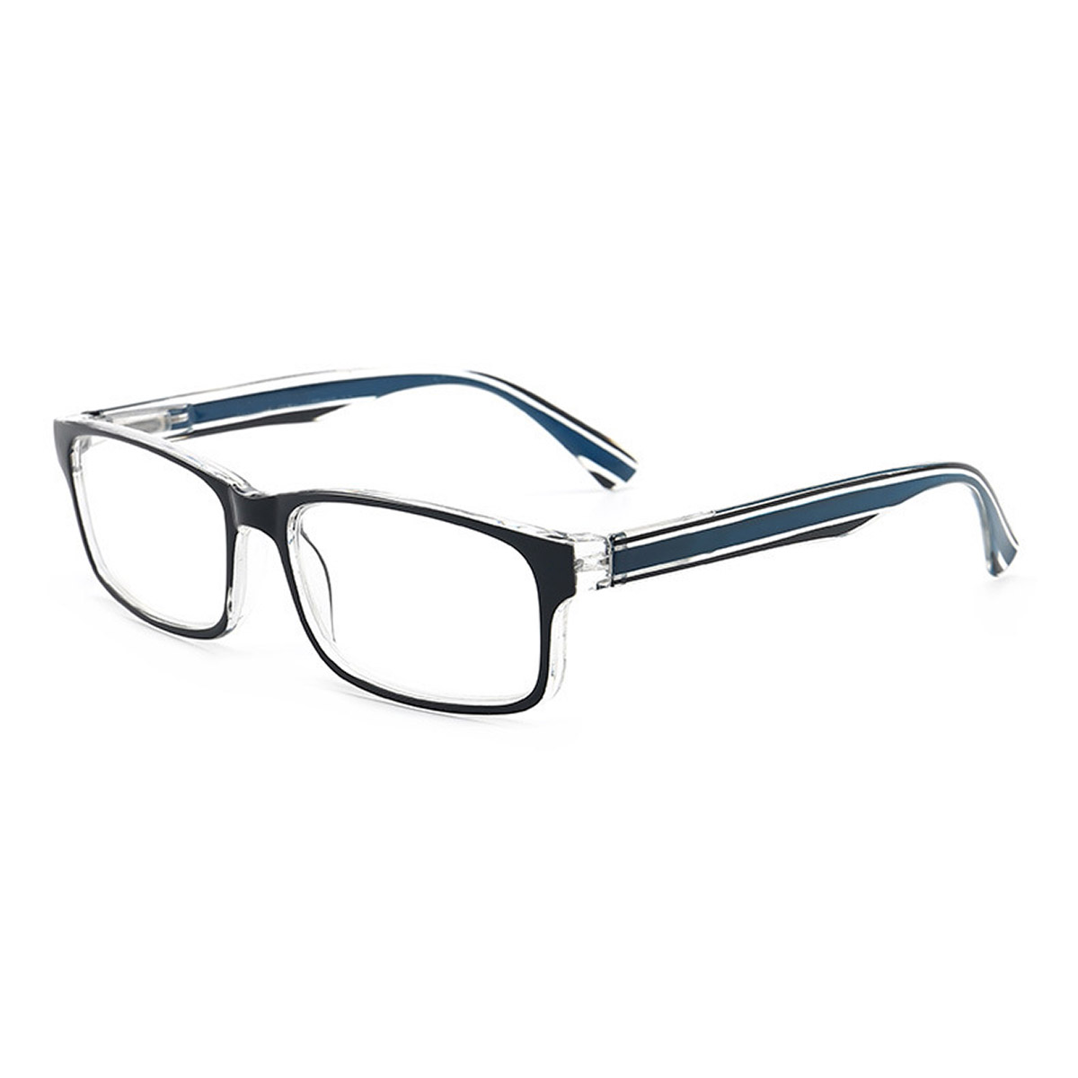 Óculos de leitura com dobradiças elásticas quadradas ultraleves TR90 masculino Óculos de leitura com dobradiças elásticas quadradas ultraleves TR90 masculino
